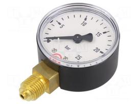 Manometer | 0÷25bar | bottom connection | Thread: G 1/4" | 50mm