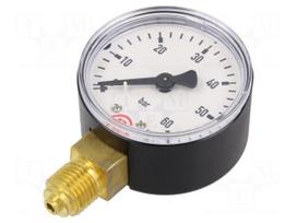 Manometer | 0÷60bar | bottom connection | Thread: G 1/4" | 63mm