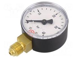 Manometer | 0÷40bar | bottom connection | Thread: G 1/4" | 50mm