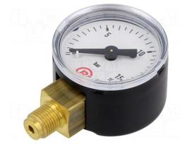 Manometer | 0÷16bar | bottom connection | Thread: G 1/8" | 40mm | metal