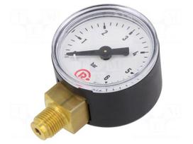 Manometer | 0÷6bar | bottom connection | Thread: G 1/8" | 40mm