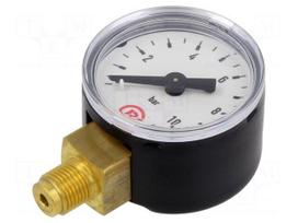Manometer | 0÷10bar | bottom connection | Thread: G 1/8" | 40mm | metal
