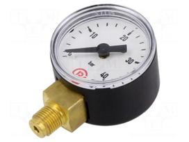 Manometer | 0÷40bar | bottom connection | Thread: G 1/8" | 40mm