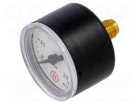 Manometer | 0÷2.5bar | rear connection | Thread: G 1/8" | 40mm | metal