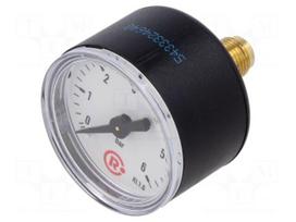 Manometer | 0÷6bar | rear connection | Thread: G 1/8" | 40mm | plastic