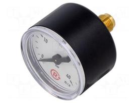 Manometer | 0÷40bar | rear connection | Thread: G 1/8" | 40mm | plastic
