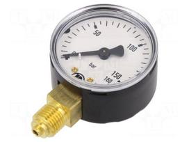 Manometer | 0÷160bar | bottom connection | Thread: G 1/4" | 50mm