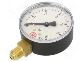 Manometer | 0÷6bar | bottom connection | Thread: G 1/4" | 63mm