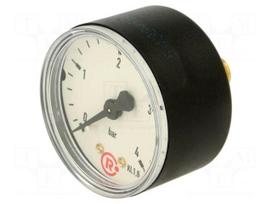 Manometer | 0÷4bar | rear connection | Thread: G 1/4" | 50mm | plastic