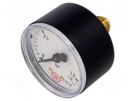 Manometer | 0÷1.6bar | rear connection | Thread: G 1/4" | 50mm