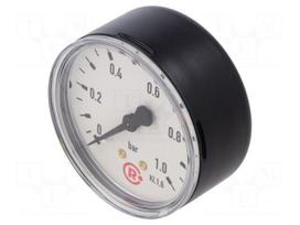 Manometer | 0÷1bar | rear connection | Thread: G 1/4" | 63mm | metal
