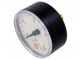 Manometer | 0÷4bar | rear connection | Thread: G 1/4" | 63mm | plastic