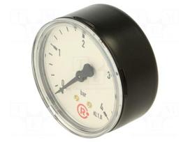 Manometer | 0÷4bar | rear connection | Thread: G 1/4" | 63mm | metal