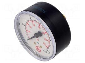 Manometer | 0÷25bar | rear connection | Thread: G 1/4" | 63mm | plastic