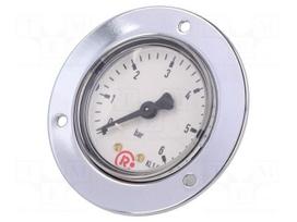 Manometer | 0÷6bar | rear connection | Thread: G 1/4" | 50mm | metal
