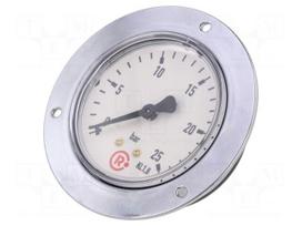 Manometer | 0÷25bar | rear connection | Thread: G 1/4" | 63mm | metal