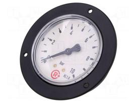 Manometer | 0÷10bar | rear connection | Thread: G 1/4" | 63mm | metal