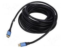 Cable | HDMI plug,both sides | PVC | HDMI 1.4 | Len: 12m | black | 28AWG