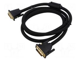 Cable | DVI-D (24+1) plug,both sides | PVC | textile | 2K,QHD 1440p