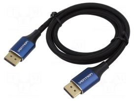 Cable | DisplayPort plug,both sides | PVC | textile | Len: 2m | black