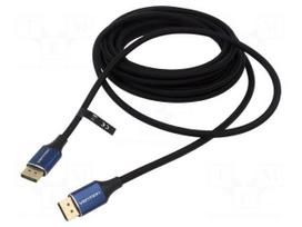 Cable | DisplayPort plug,both sides | PVC | textile | Len: 5m | black