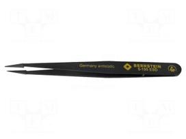 Tweezers | Blade tip shape: sharp | Tweezers len: 120mm | ESD