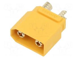 Connector: DC supply | socket | male | XT90 | 40A | 500V | PIN: 2 | straight