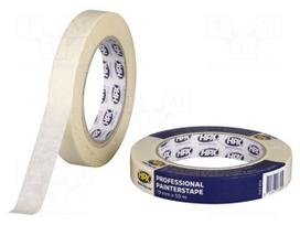 Tape: masking | W: 19mm | L: 50m | Thk: 0.13mm | cream | 35N/cm | max.60°C