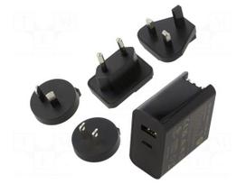 Power supply: switching | mains,plug-in | 4.5VDC, | 5A | 65W | 81.39%