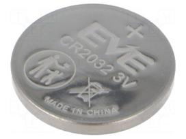 Battery: lithium | CR2032,coin | 3V | 225mAh | non-rechargeable | 1pcs.