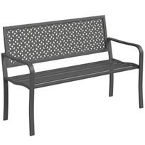 Sodo suoliukas 127x61x85 cm Tamsiai pilkas metalas
