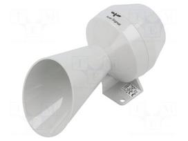 Signaller: sound | horn | 48VAC | 88dB | KLH | IP43 | Ø75x152mm | ABS