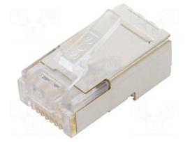 Connector: RJ45 | plug | PIN: 8 | Cat 5e | shielded | 8p8c | for cable | IDC