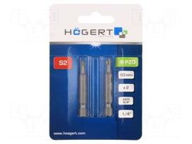Screwdriver bit | Pozidriv® | PZ0 | Overall len: 50mm | 2pcs.