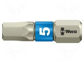 Screwdriver bit | Hex Plus key | HEX 5mm | 1/4" | Overall len: 25mm