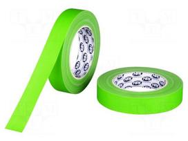 Tape: duct | W: 25mm | L: 25m | Thk: 0.3mm | fluorescent-green | max.60°C