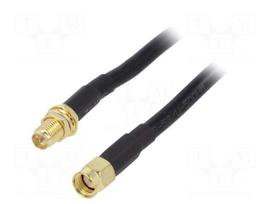 Cable | 10m | RP-SMA male,RP-SMA female | black | straight | 50Ω