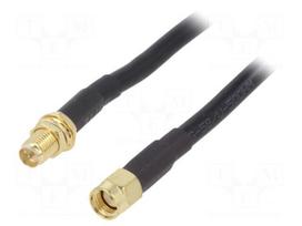 Cable | 3m | RP-SMA male,RP-SMA female | black | straight | 50Ω