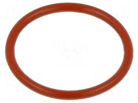 O-ring gasket | silicone | Thk: 4mm | Øint: 32mm | red | -60÷160°C