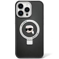 Karl Lagerfeld Ring Stand Karl Head MagSafe Back Case for Apple iPhone 15 Pro