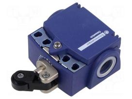 Limit switch | lever R 20,2mm, plastic roller Ø14mm | NO + NC