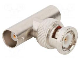 Adapter | BNC male,BNC female | Insulation: POM | 50Ω | zinc alloy