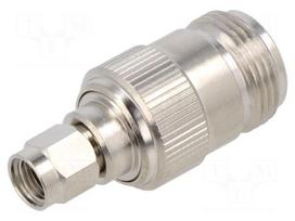 Adapter | N female,RP-SMA male | PTFE | 50Ω | brass | nickel | 11GHz