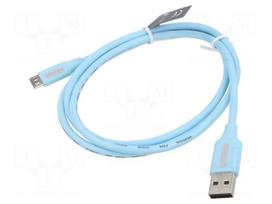 Cable | USB 2.0 | USB A plug,USB B micro plug | nickel plated | 1m