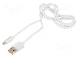 Cable | USB 2.0 | USB A plug,USB B micro plug | 1m | white | 480Mbps