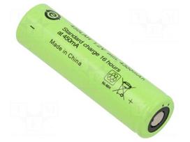 Re-battery: Ni-MH | 4/3A,4/3R23 | 1.2V | 4500mAh | Ø18.3x67mm | 1pcs.