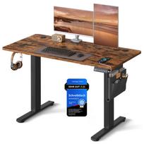 Elektrinis rašomasis stalas 120x60x72-120 cm rudos spalvos