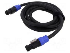 Cable | SpeakON female 4pin,both sides | 3m | black | Øcable: 10.8mm