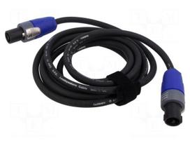 Cable | SpeakON female 2pin,both sides | 3m | black | Øcable: 8mm | PVC