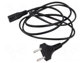 Cable | 2x0.5mm2 | CEE 7/16 (C) plug,IEC C7 female | PVC | 1.5m | 2.5A